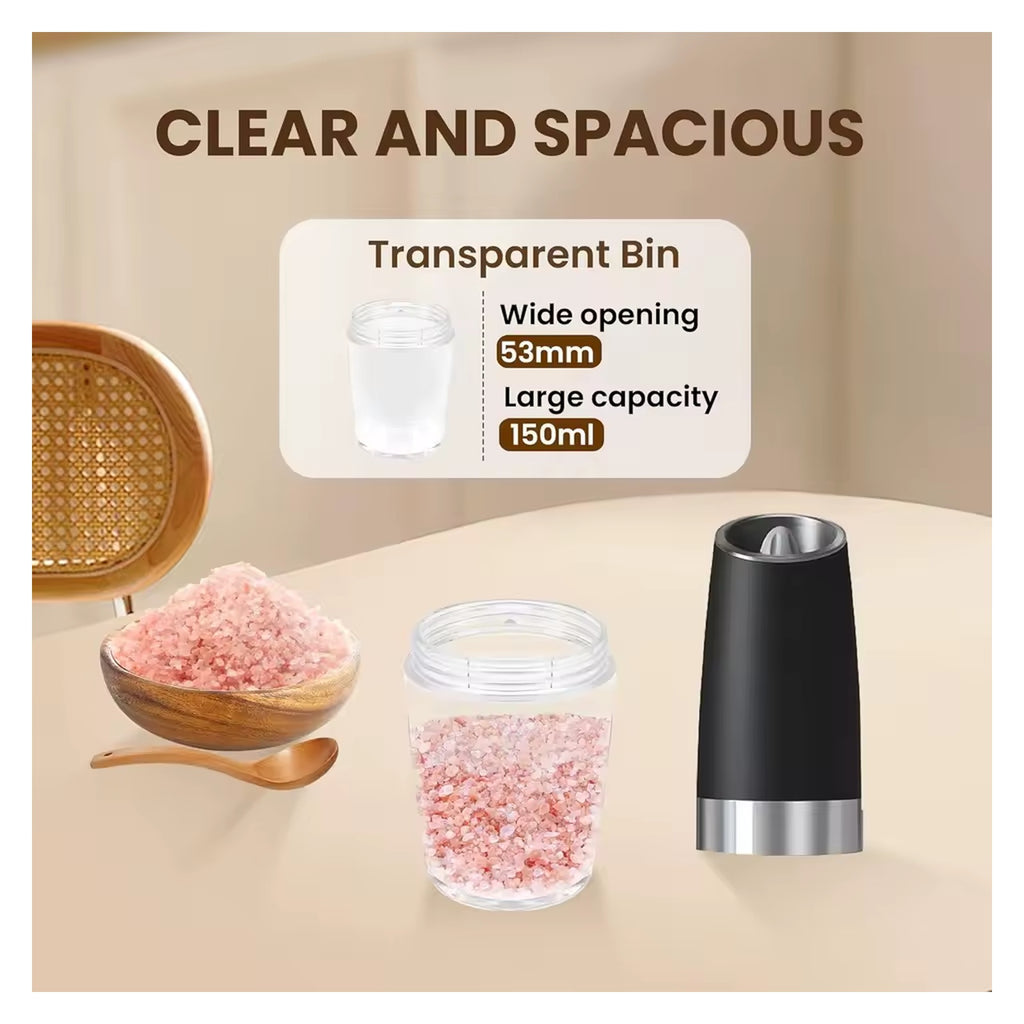 Electric Salt and Pepper Grinder Set - Automatic 2 Pack