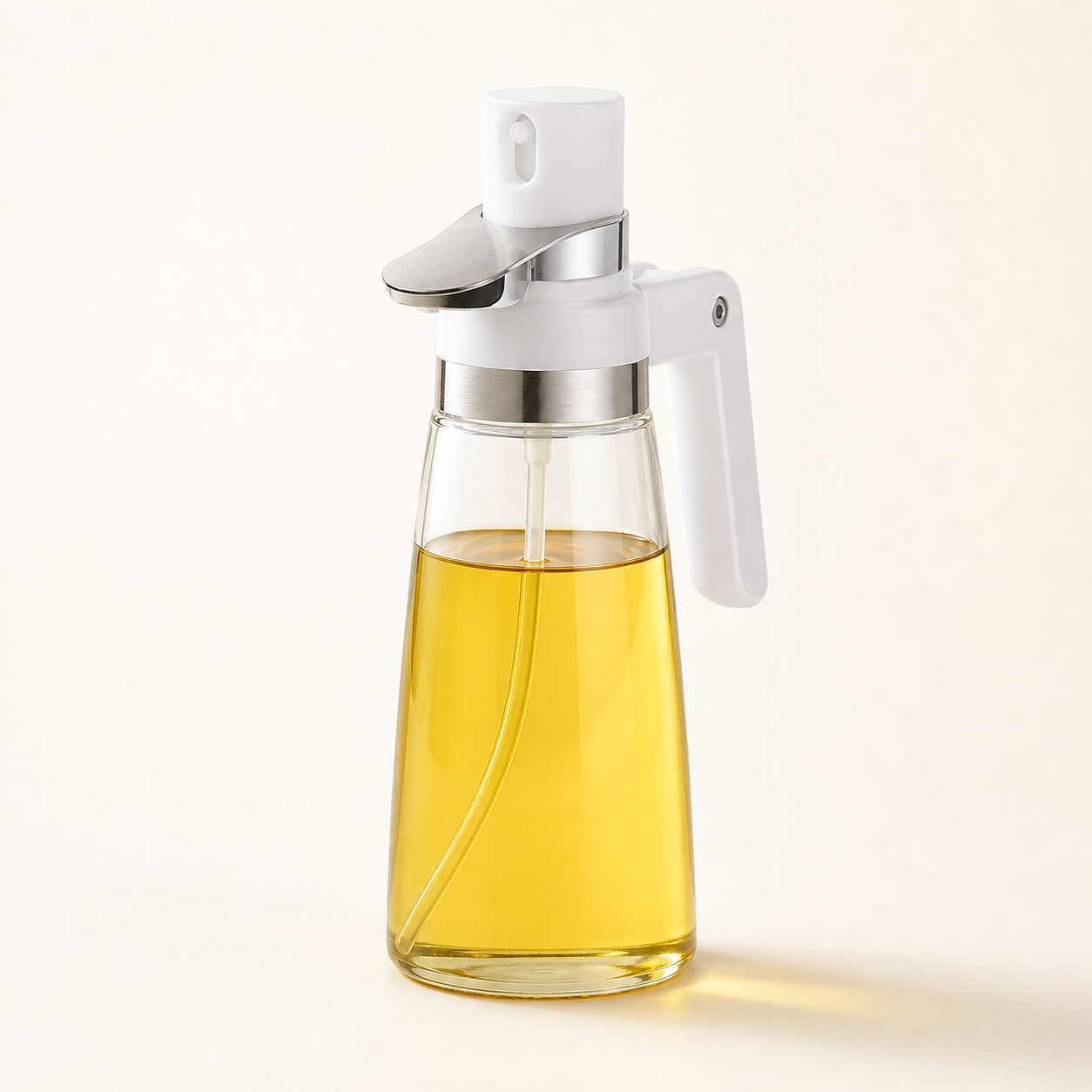 Glass oil sprayer and dispenser product photo